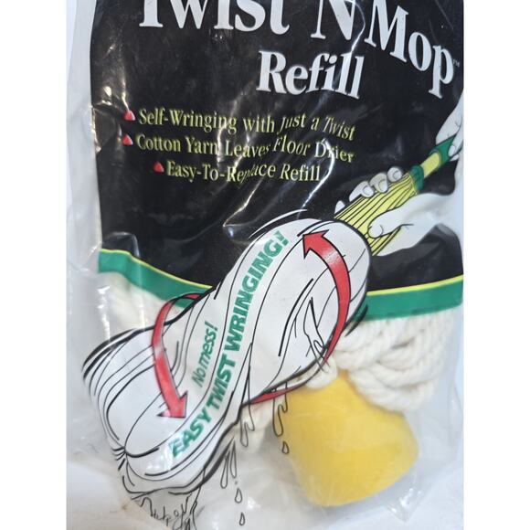 O Cedar Twist N Mop plus Refill Replacement Cotton Twist Mop New Sealed White - Picture 2 of 6